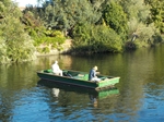 Sea Trout and dace fishing from a punt on the Hampshire Avon Royalty